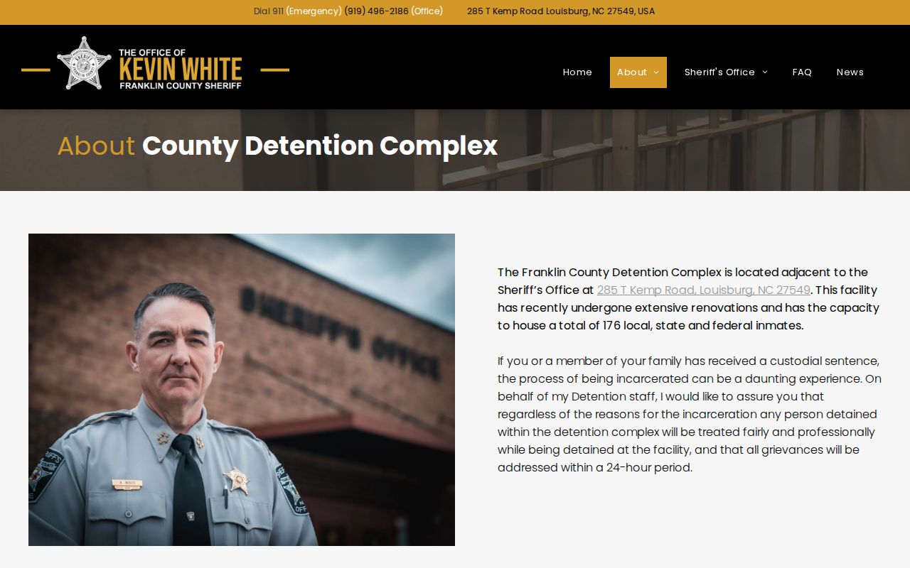 Franklin County Detention Complex official facility page